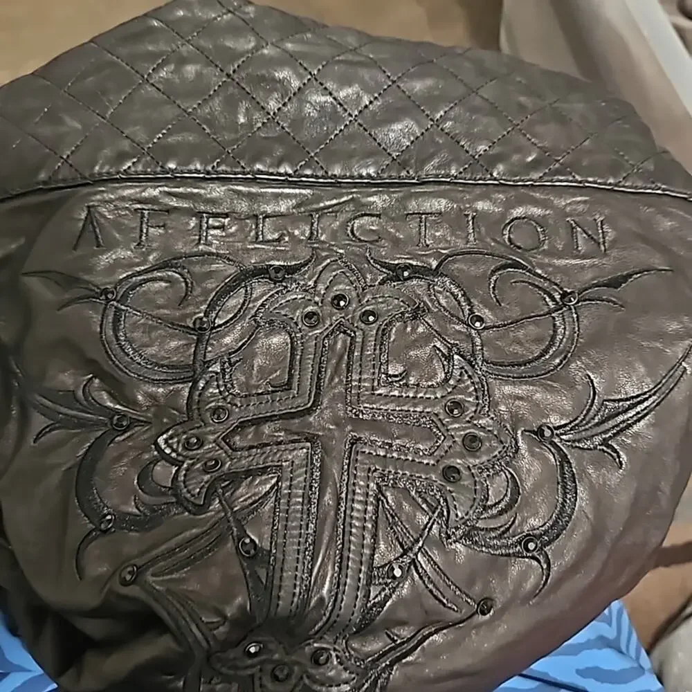 Affliction Limited Edition Black leather jacket - Picture 3 of 10